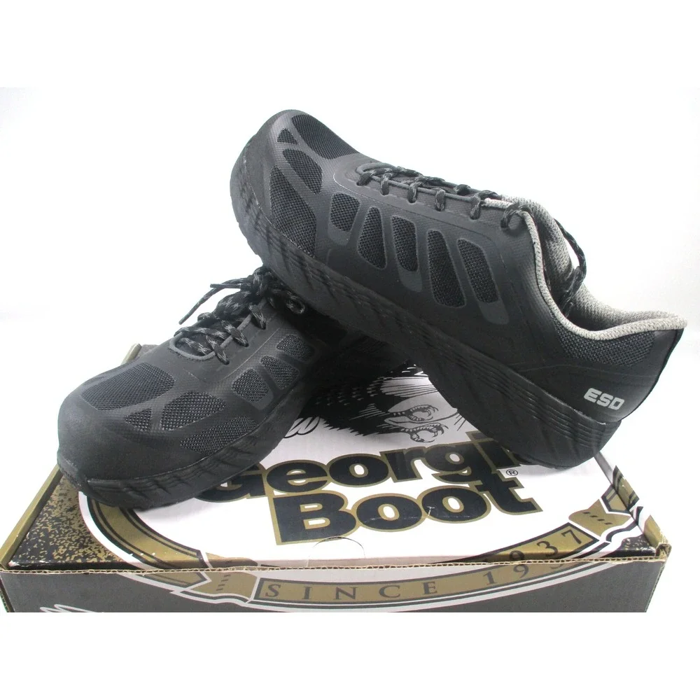 Georgia Boot ReFLX Shoes Men's 11.5‎ Black Composite Toe Work Slip Resistant NEW